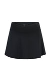 90 Degree by Reflex & Yogalicious - Girls Jersey Crossover Waistband Active Tennis Skort: Black