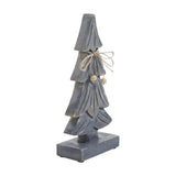 VHC Brands - Gray Four-Tiered Wooden Christmas Tree 10.25in