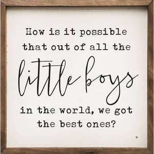 Kendrick Home - Little Boys Best Ones White: 4 x 4 x 1