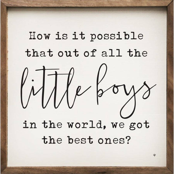 Kendrick Home - Little Boys Best Ones White: 4 x 4 x 1