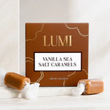 LUMI - Fall Vanilla Sea Salt Caramels – Caramel Brown Box, 2 oz
