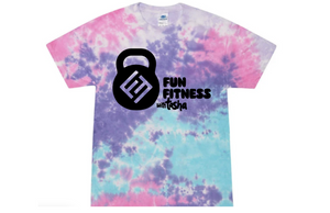 Tie dye tee with Black FF Tasha