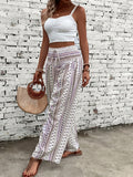 Printed Wide Leg Pants