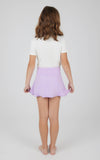 90 Degree by Reflex & Yogalicious - Girls Jersey Crossover Waistband Active Tennis Skort: Black