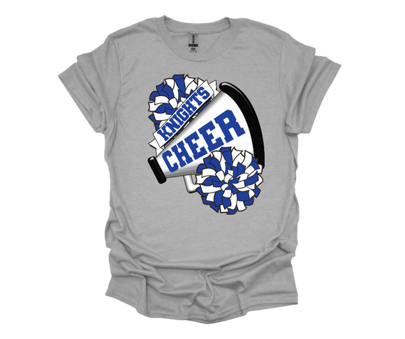 Knights cheer t-shirt- megaphone TCc2