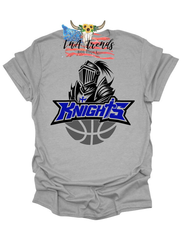 Knights basketball tee-gray