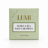 LUMI - Vanilla Sea Salt Caramels – Sage Green Box, 2 oz