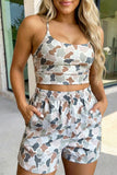 Aapparella - Camo Tank Top Elastic Waist Shorts 2pcs Set | S-XL: Multicolour / L