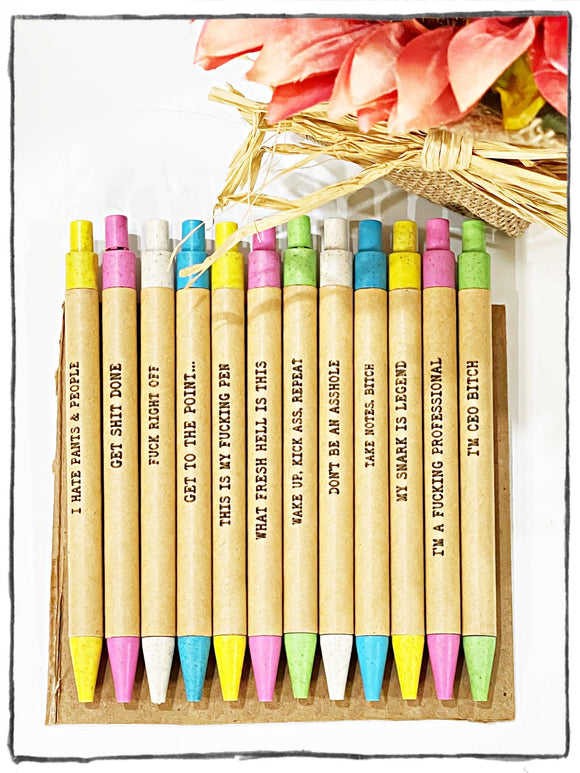 Lasting Impressions CT - Wholesale | 1 dozen | Snarky Funny Pen Set Writing