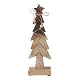 VHC Brands - Christmas Tree Two-Toned Natural Wood Figurine 11.75in