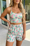 Aapparella - Camo Tank Top Elastic Waist Shorts 2pcs Set | S-XL: Multicolour / S