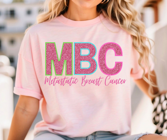 MBC glitter font tee