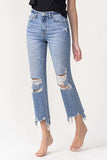 Lovervet High Rise Distressed Straight Jeans