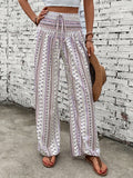 Printed Wide Leg Pants