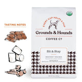Grounds & Hounds Coffee Co. - Sit & Stay™ Medium-Dark Roast Blend Coffee: 12 oz / Whole Bean