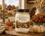 The Cabin Boutique Co - Pumpkin Patch 12oz Mason Jar Candle w/Bronze Lid - Fall