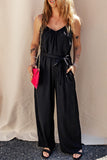 Tied V-Neck Spaghetti Strap Jumpsuit