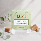 LUMI - Vanilla Sea Salt Caramels – Sage Green Box, 2 oz