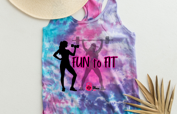 Fun to Fit tank tie dye