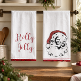VHC Brands - Holly Jolly Christmas Kitchen Towels Set of 2 – Kringle