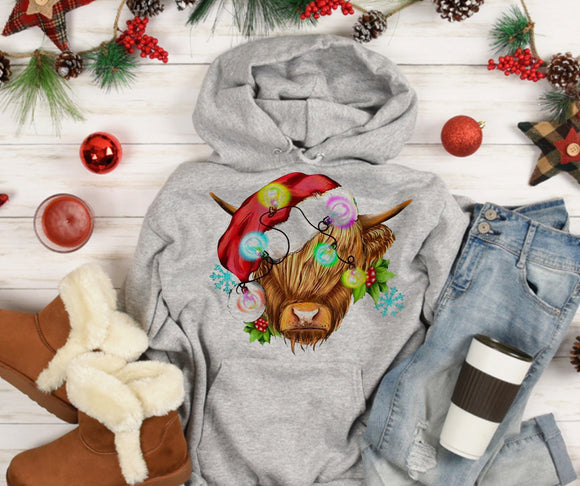 Christmas cow hoodie