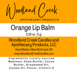 Woodland Creek Candles - Orange Lip Balm: 3/16 ounce (Stick)