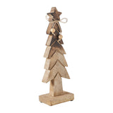 VHC Brands - Christmas Tree Two-Toned Natural Wood Figurine 11.75in