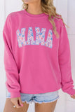 MAMA Round Neck Long Sleeve Sweatshirt