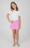 90 Degree by Reflex & Yogalicious - Girls Jersey Crossover Waistband Active Tennis Skort: Black