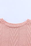 Sequin Leopard Round Neck Long Sleeve Sweater