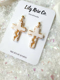 Lily Rose Co. - Cross Earrings / Clay earrings / Women’s Earrings