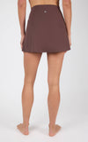 90 Degree by Reflex & Yogalicious - Women's Softlux High Waist Tennis Skort with Inner Short: Black