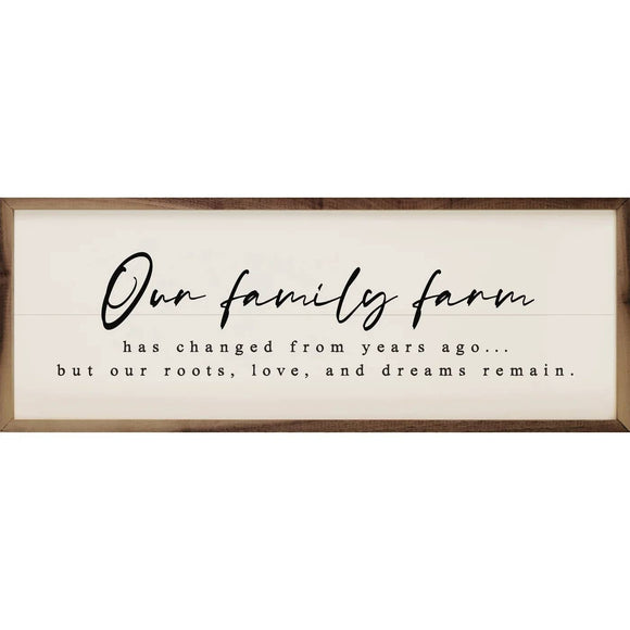 Kendrick Home - Our Family Farm Dreams Remain White: 12 x 4 x 1.5