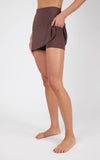 90 Degree by Reflex & Yogalicious - Women's Softlux High Waist Tennis Skort with Inner Short: Black