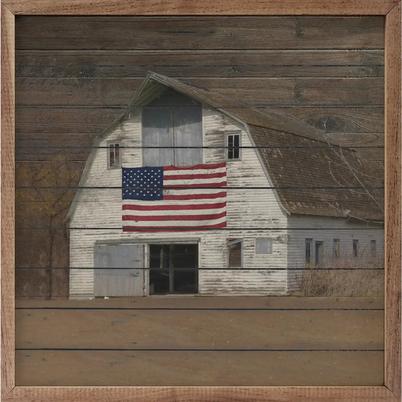 Kendrick Home - Americana White Barn: 4 x 4 x 1