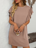 Mandy Ruffled Round Neck Short Sleeve Dress