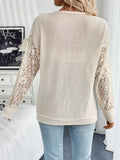 Lace V-Neck Long Sleeve Top