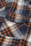 Plaid Button Up Long Sleeve Hooded Jacket