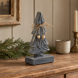 VHC Brands - Gray Four-Tiered Wooden Christmas Tree 8.25in