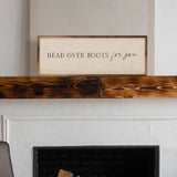 Kendrick Home - Head Over Boots For You White: 12x4