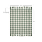 VHC Brands - Pistachio Green Check Woven Throw Blanket with Fringe 50x60
