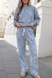 Aapparella - Abstract Oversized Pullover Drawstring 2pcs Pants Set | S-XL: Multicolour / S