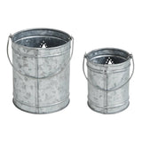 VHC Brands - Star Galvanized Metal Votive Candle Holder Set 2pc