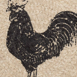 VHC Brands - Rooster Braided Coasters 4" Set of 6 Sawyer Mill Charcoal