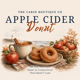 The Cabin Boutique Co - Apple Cider Donut 12oz Mason Jar Candle w/Bronze Lid - Fall