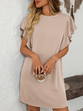 Mandy Ruffled Round Neck Short Sleeve Dress