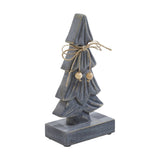 VHC Brands - Gray Four-Tiered Wooden Christmas Tree 8.25in