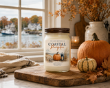 The Cabin Boutique Co - Coastal Pumpkin 12oz Mason Jar Candle w/Bronze Lid - Fall