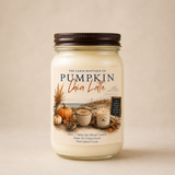The Cabin Boutique Co - Pumpkin Chia Latte 12oz Mason Jar Candle w/Bronze Lid - Fall