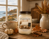 The Cabin Boutique Co - Pumpkin Chia Latte 12oz Mason Jar Candle w/Bronze Lid - Fall